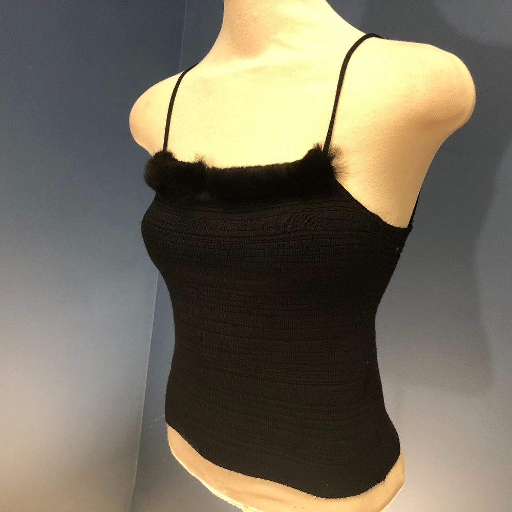 Bebe camisole with faux fur